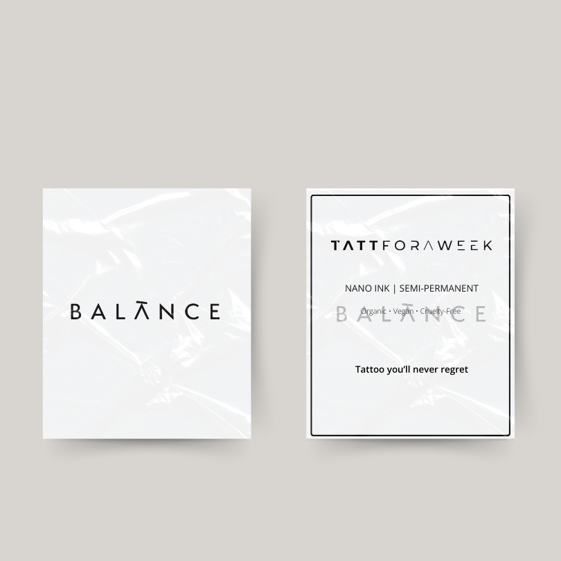 Tijdelijke tattoo balance