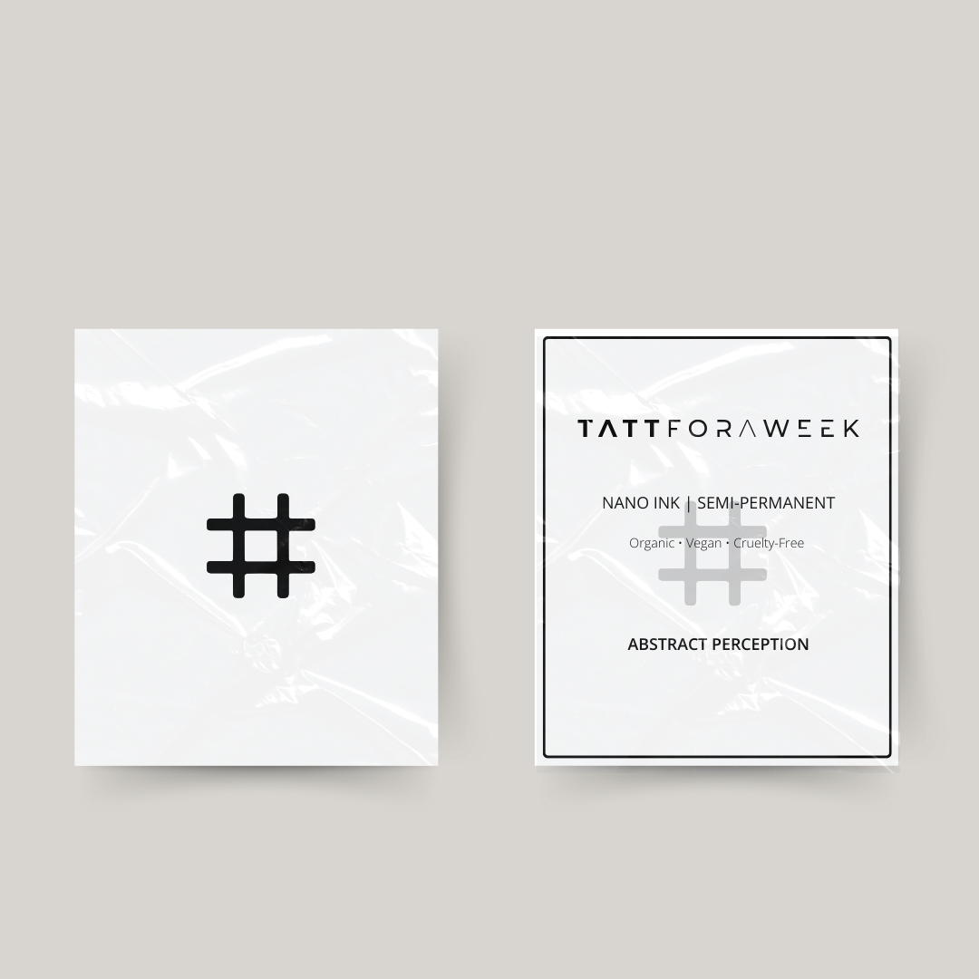 Tijdelijke tattoo hashtag