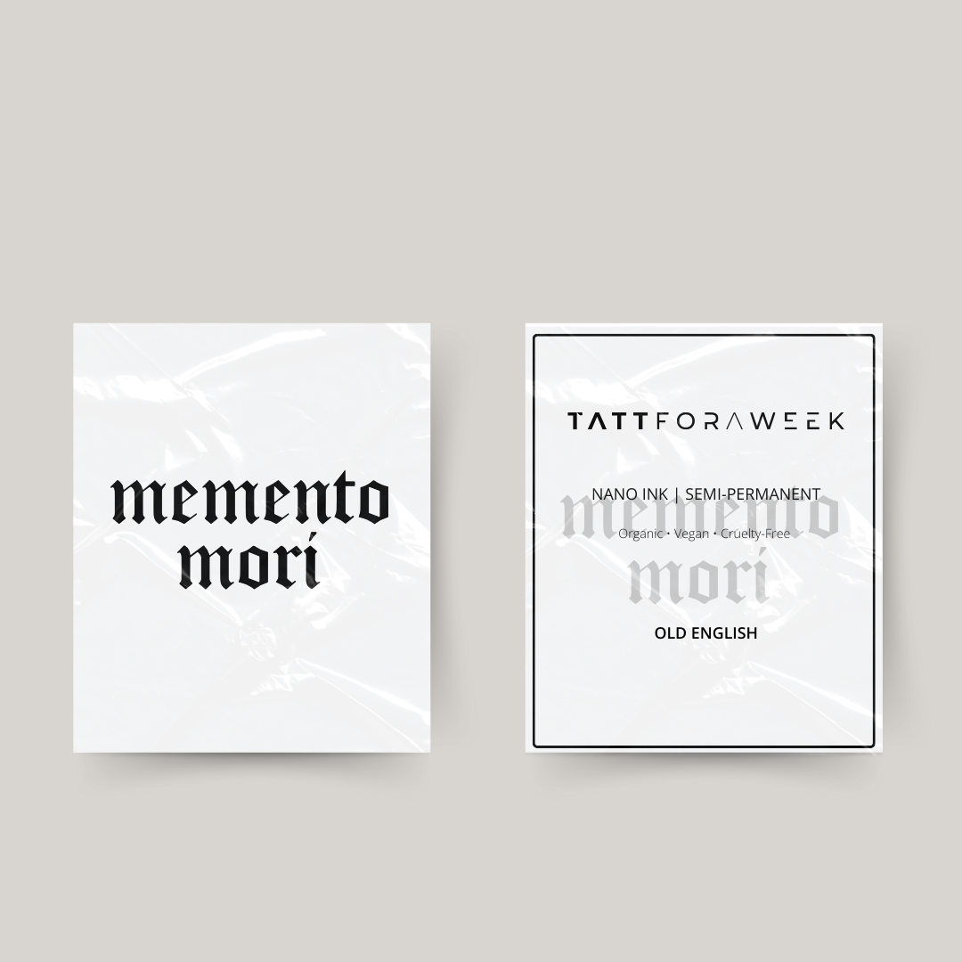 Tijdelijke tattoo memento mori