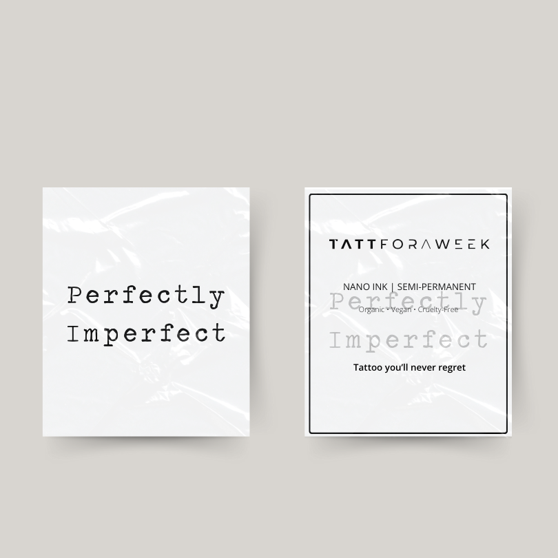 Tijdelijke tattoo perfectly imperfect