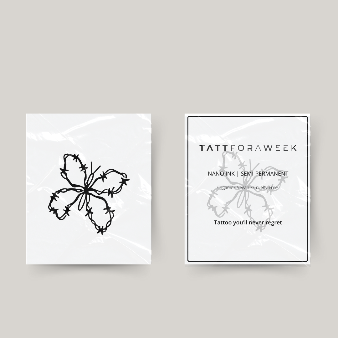 Tijdelijke tattoo vlinder prikkeldraad