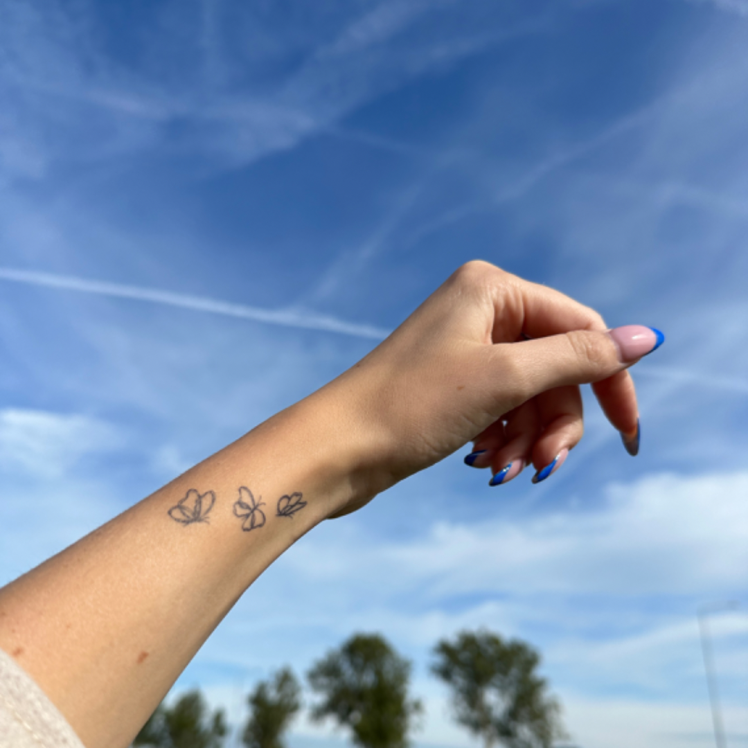 Midlertidig tatovering sommerfugler