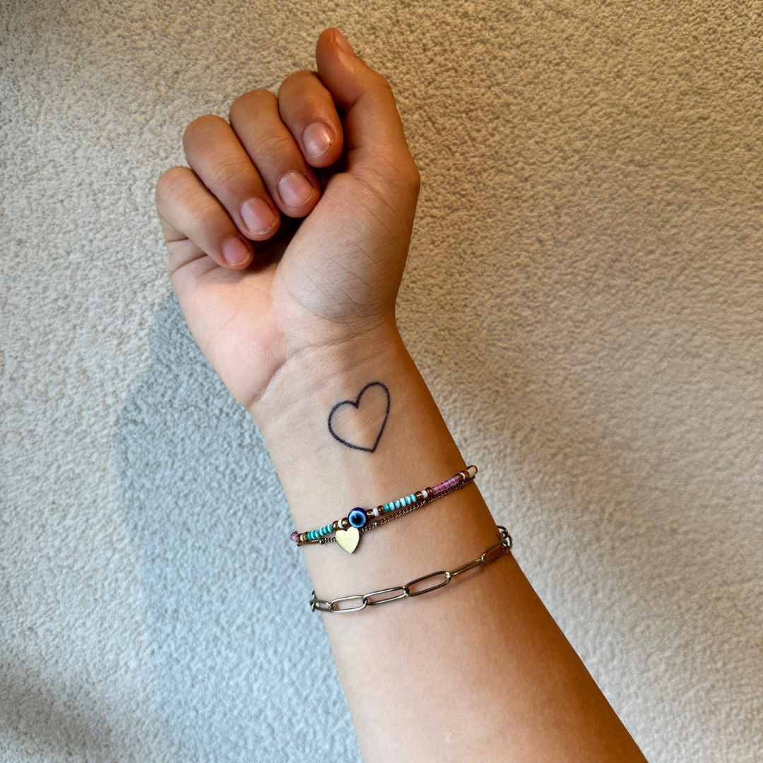 Tijdelijke tattoo hartje