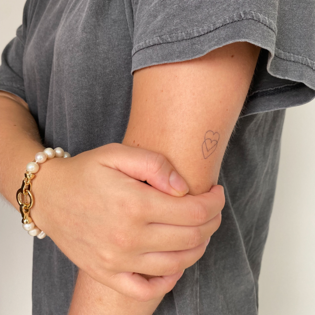 Tijdelijke tattoo dubbel hartje