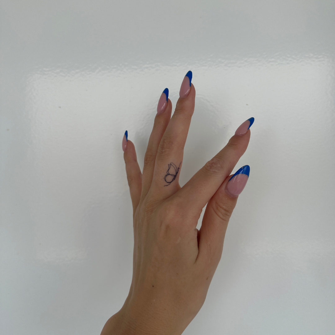 Tijdelijke tattoo vlinder fineline