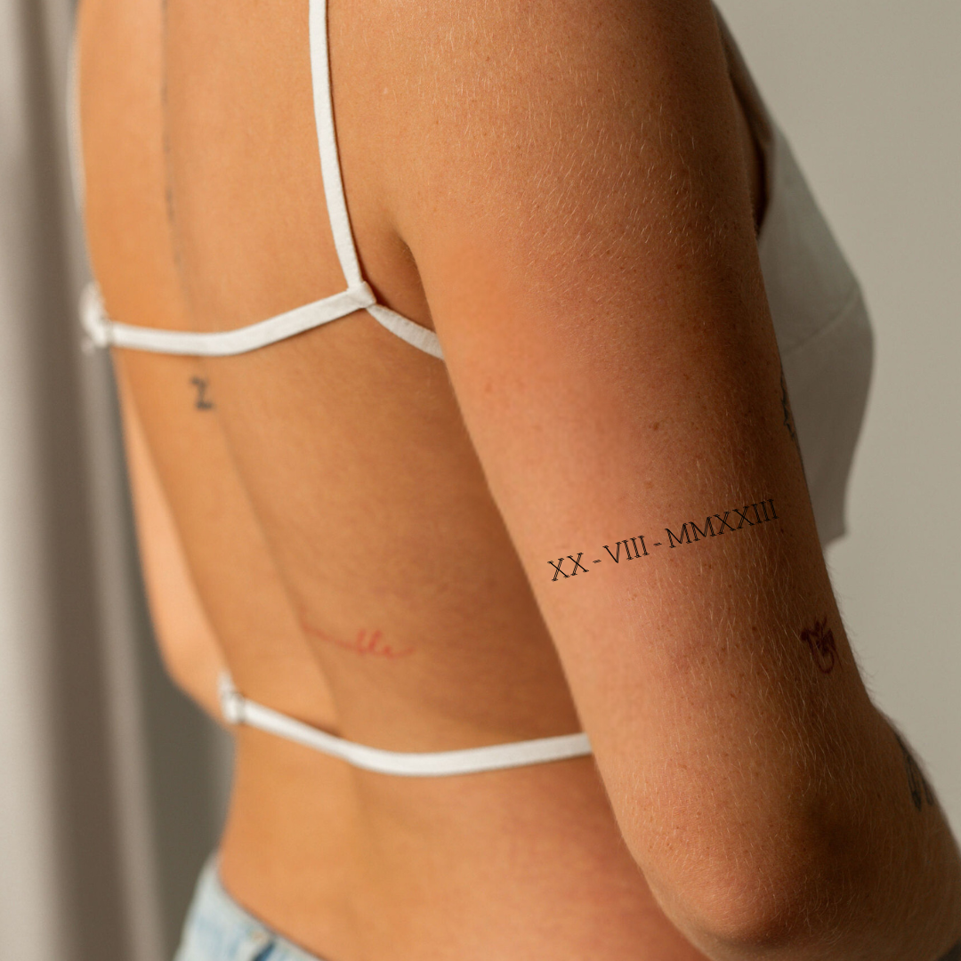 Romeinse cijfers tattoo