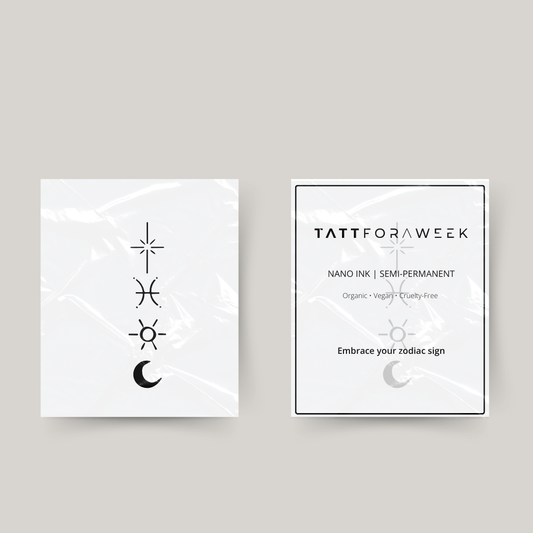 Tijdelijke tattoo Pisces universum
