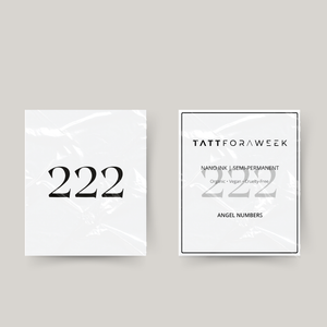 Midlertidig tatovering engletall 222