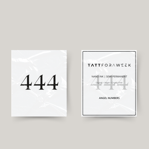 Midlertidig tatovering engletall 444