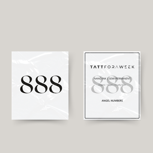 Tijdelijke tattoo angel numbers 888