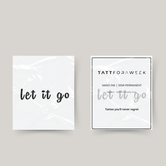 Tijdelijke tattoo let it go