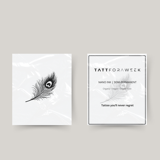 Tijdelijke tattoo pauwenveer