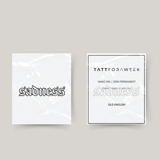 Tijdelijke tattoo sadness