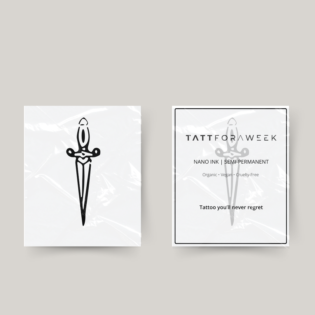 Midlertidig tatovering sverd 2
