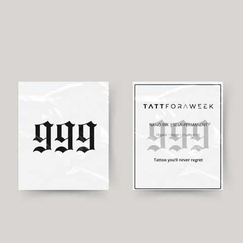 Midletidig tatovering 999