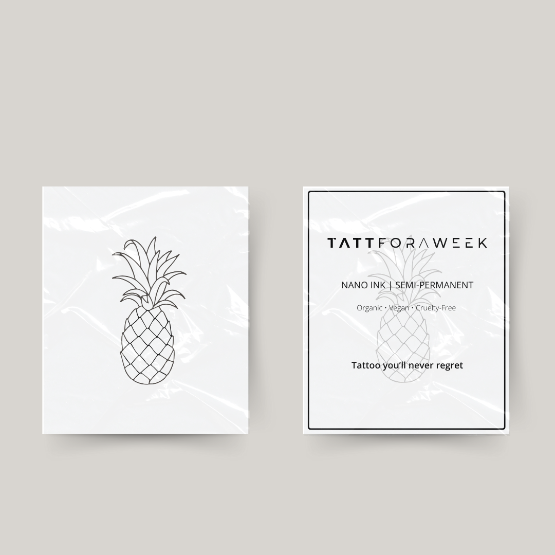 Midlertidig tatovering ananas