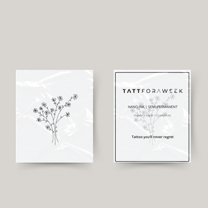 Midletidig tatovering blomsterbukett