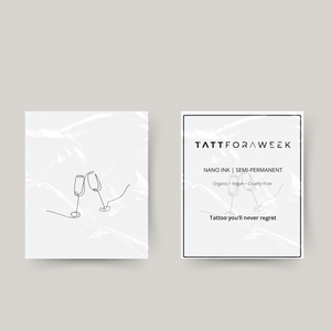 Midletidig tatovering champagneglass