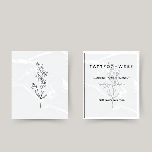 Tijdelijke tattoo birthflower december