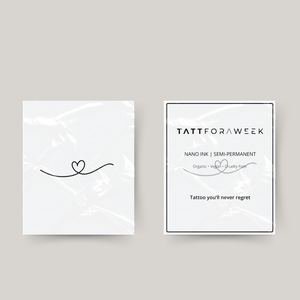 Midlertidig tatovering hjerte sløyfe