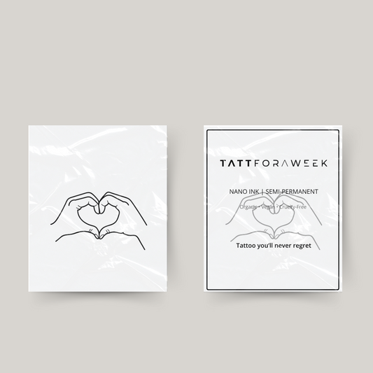 Tijdelijke tattoo handen hartje