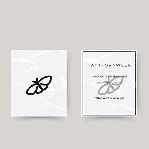 Midlertidig tatovering liten flyvende sommerfugl