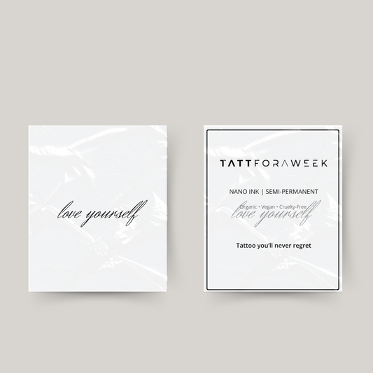 Tijdelijke tattoo love yourself