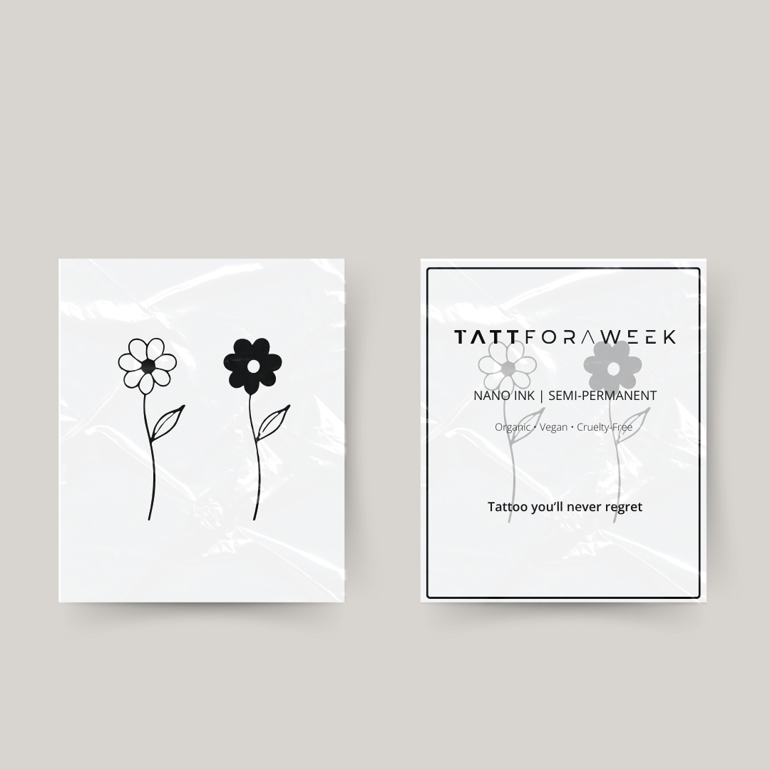 Midlertidig matchende tatovering blomster