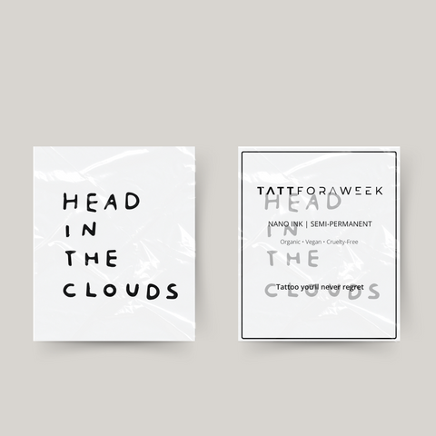 Midlertidig tatovering hodet i skyene