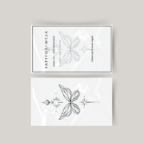 Midlertidig tatovering unalome sommerfugl