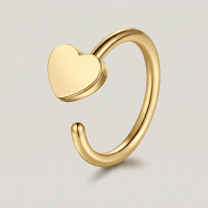 Nep neusring hartje goud