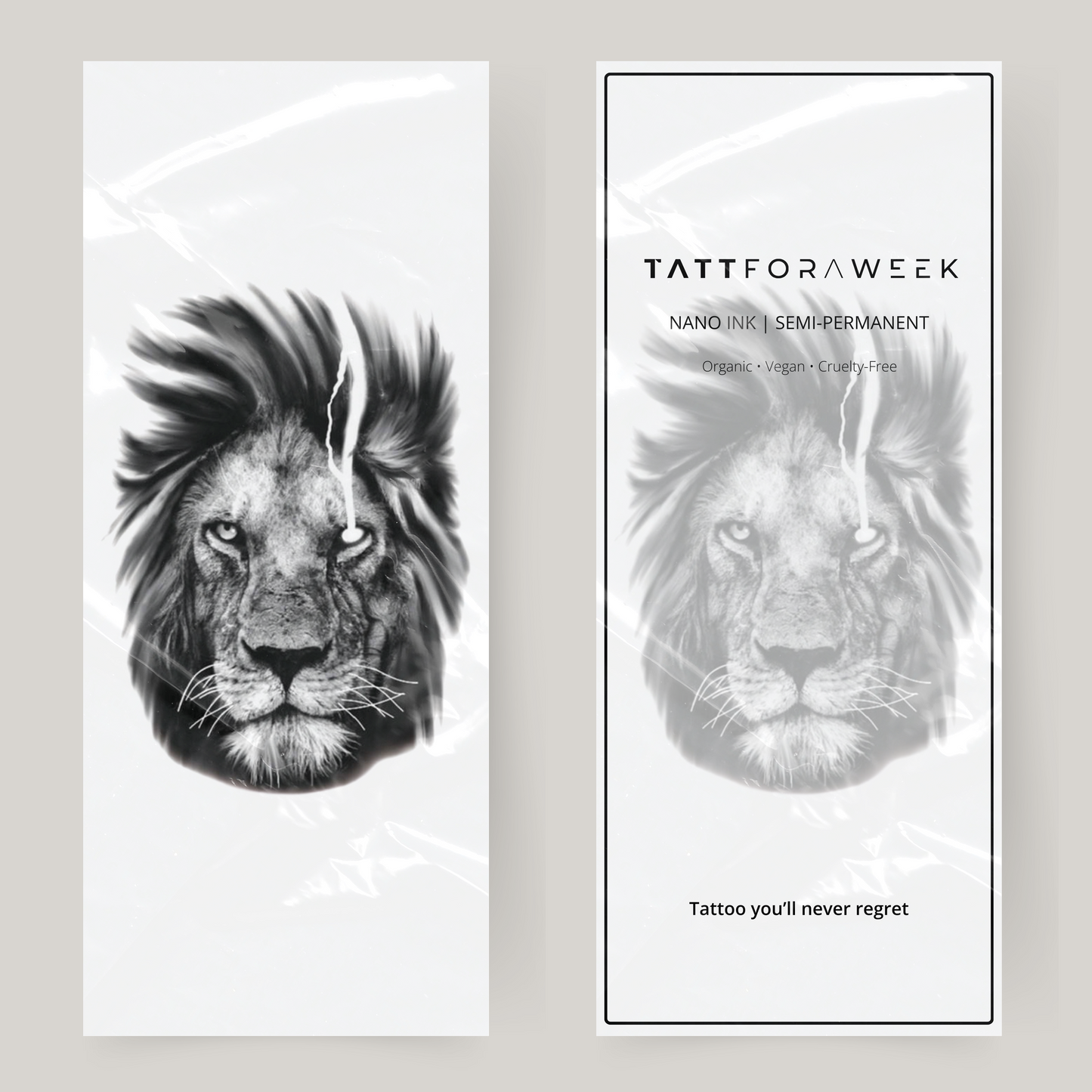 Grote nep tattoo boze leeuw