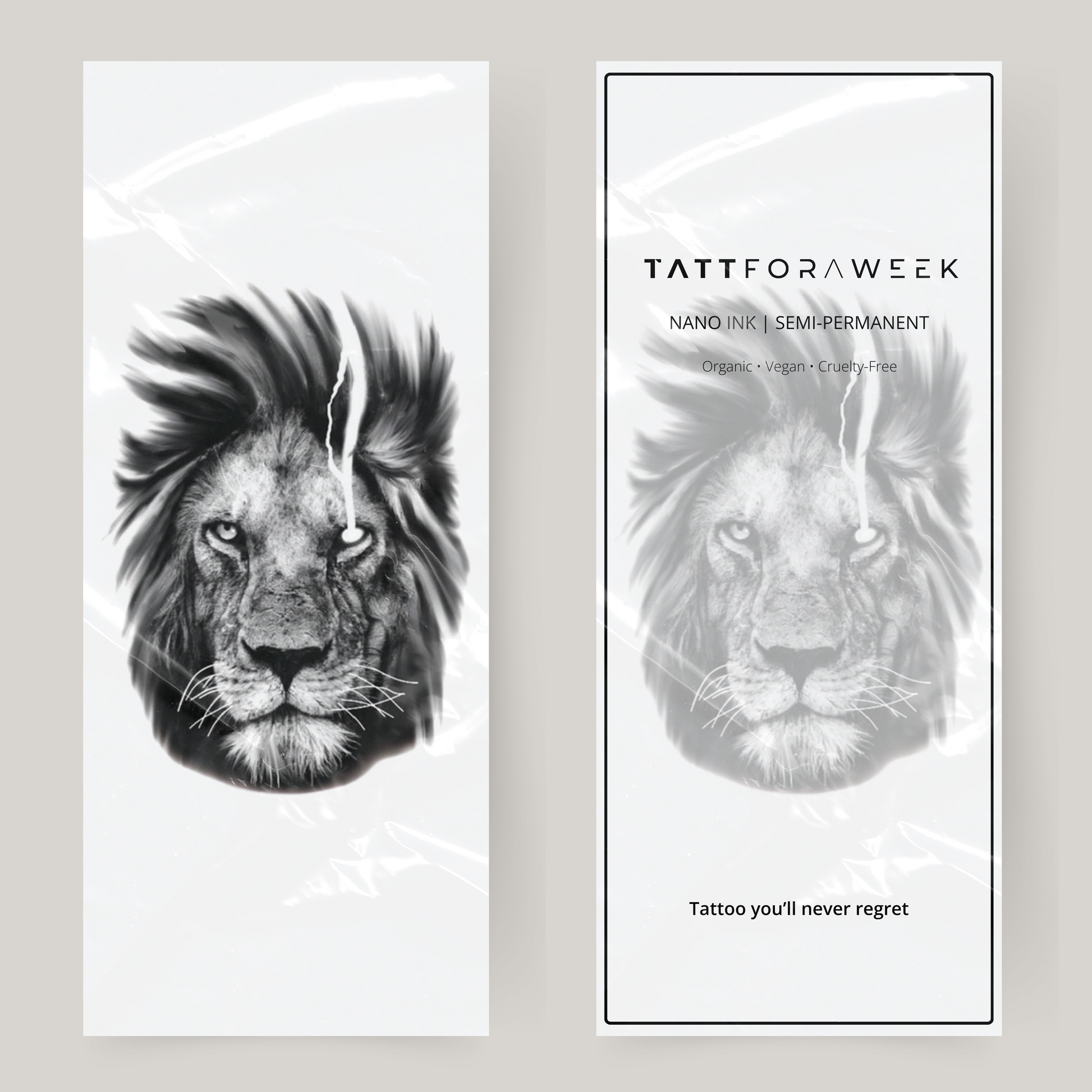 Grote nep tattoo boze leeuw