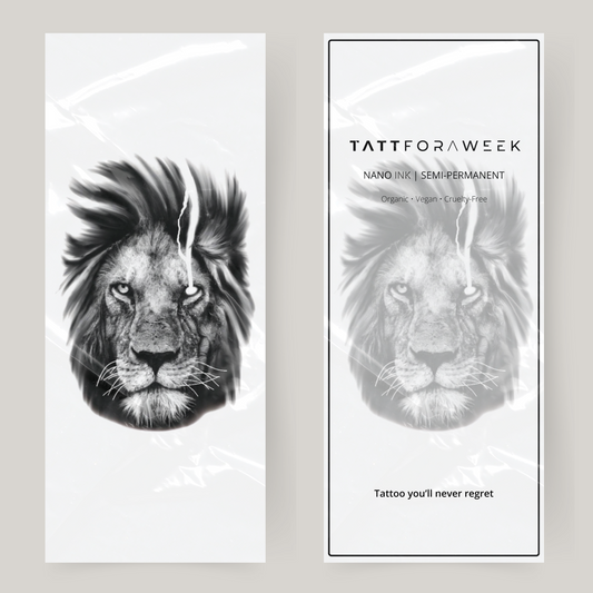 Grote nep tattoo boze leeuw