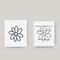 Midlertidig tatovering blomst