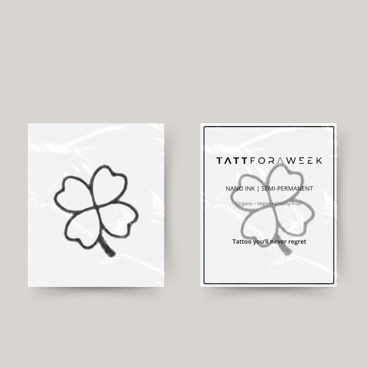 Tijdelijke tattoo klavertje vier