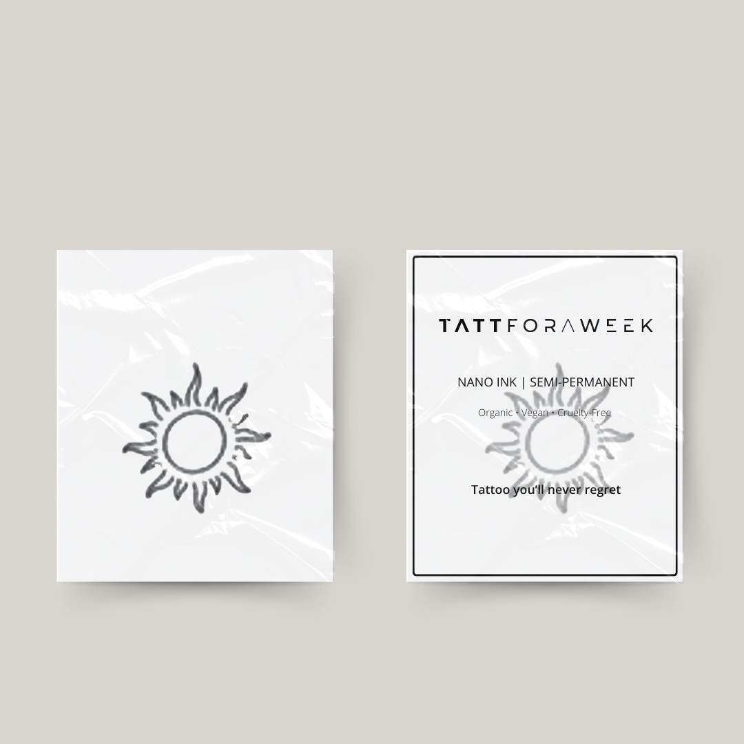 Midlertidig tatovering solskinn