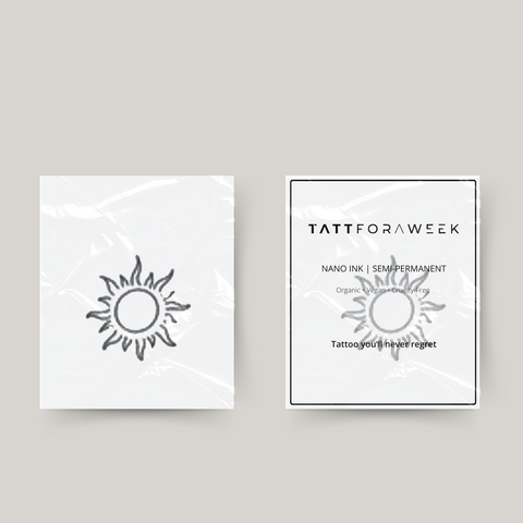 Midlertidig tatovering solskinn
